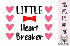 Little Heart Breaker, Valentine's Svg cut file. Product Image 2