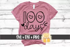100 Days - 100th Day of School SVG PNG DXF Cut Files Product Image 1