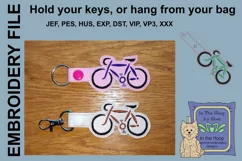 ITH Road Bike Key Fob - Embroidery Design Product Image 1