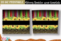 Serape and leopard 20 oz Skinny Tumbler wrap Product Image 3