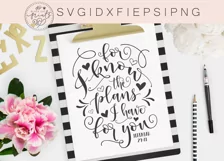 For I Know The Plans I Have For You SVG | Bible Verse SVG Product Image 4