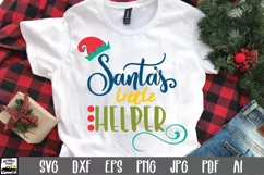 Christmas SVG Cut File - Santa's Little Helper SVG File Product Image 1