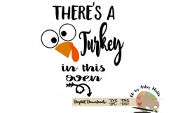 Turkey in this oven svg cut file, Maternity Thanksgiving svg Product Image 2