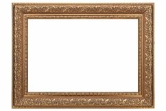 BUNDLE Golden mockup canvas frames isolated on white Product Image 6