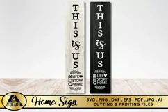 This is Us Home Sign SVG Vertical Porch Sign SVG Farmhouse Product Image 1