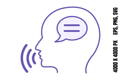 Colored Speak Icon Product Image 1