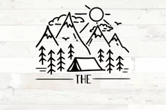 Last Name Family Sign Camping Tent svg Product Image 2