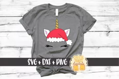 Santa Christmas Unicorn - Unicorn SVG - Christmas SVG Files Product Image 1