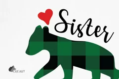 Bear family clipart. Plaid mama bear and family match shirt Product Image 9