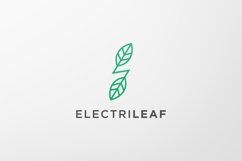 lightning leaf logo in a modern shape Product Image 1