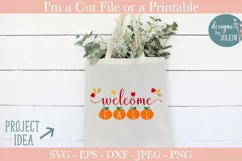 Welcome Fall SVG, PNG, DXF, EPS, JPEG Product Image 3