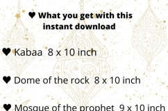 Famous Islamic buildings 4 clip art illustrations Kaaba png Product Image 10