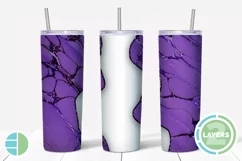 Marble Purple Tumbler Sublimation | Add a Name Design Product Image 3