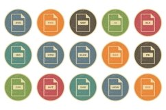 Set Of File Format Icons Product Image 1