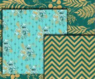 Gold Mint digital papers Product Image 4