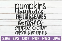 Pumpkins Hayrides Falling Leaves Bonfires Apple Cider Smores Product Image 1