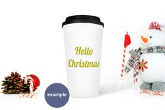 Christmas travel mug mockup, Full wrap mockup Glitter mockup Product Image 2