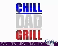 Chill And Grill | Dad Grilling Svg Design Product Image 2