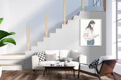 Art Print | Wall art Woman standing and reading a book Product Image 12