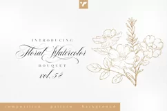 Floral Watercolor Bouquet Vol58 Product Image 1