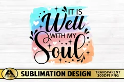 Inspirational Quote PNG Watercolor Christian Sublimation Product Image 4