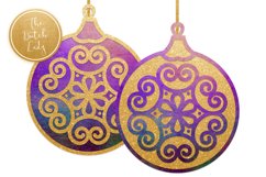 Christmas Balls Ornament Clipart Set Product Image 2