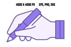 Colored Writing Icon Product Image 1