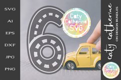 Road Map Kids Birthday Number Six SVG Cut File Product Image 1