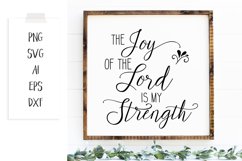 "The Joy of the Lord is my Strength" SVG PNG DXF AI Product Image 2