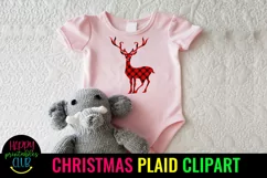 Christmas Plaid Clipart I Christmas Holiday Sublimation PNG Product Image 9