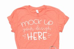 Mock up Bella Canvas 3001 Heather Orange Unisex Mockup Product Image 1