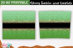 Green leopard St. Patricks day 20 Oz. Skinny Tumbler Product Image 3
