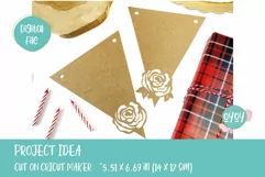 Bunting Banner SVG | Birthday Banner SVG l Floral Banner SVG Product Image 4