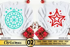 Christmas Ornament SVG PNG EPS DXF Christmas Earings SVG Product Image 4