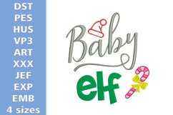 Baby Elf - Machine Embroidery Design, 4 sizes Product Image 1