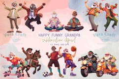 Happy Funny Grandpa Sublimation Clipart PNG Product Image 1