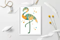 Flamingo layered paper cut SVG | flamingo Paper Light Box Product Image 2