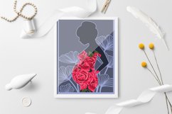Pregnant woman 3d cricut| Pregnant woman Layered pape rcut Product Image 2
