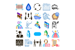Collection of various service and logistic icon concepts Product Image 1