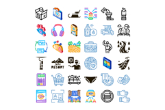 Collection of business, travel, and lifestyle icons Product Image 1