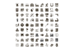 Diverse collection of pictograms representing business healt Product Image 1