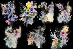 Flowers Watercolor, Gentle Colors, JPG PNG Product Image 4