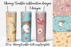 Christmas gnome Santa's helpers Skinny tumbler wrap design Product Image 1