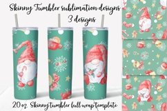 Christmas nordic gnome Skinny tumbler wrap design Product Image 1