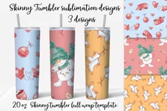 Christmas Cute Snowman Skinny tumbler wrap design Product Image 1