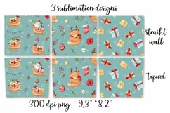 Christmas cute Santa Skinny tumbler wrap design Product Image 6
