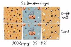 Halloween party cats Skinny tumbler wrap design Product Image 5