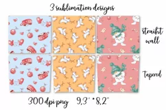 Christmas Cute Snowman Skinny tumbler wrap design Product Image 2
