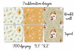 Nice gnomes and sunflowers Skinny tumbler wrap design Product Image 6