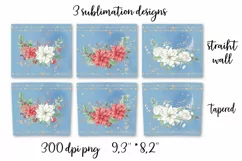Christmas sublimation design. Skinny tumbler wrap design. Product Image 6